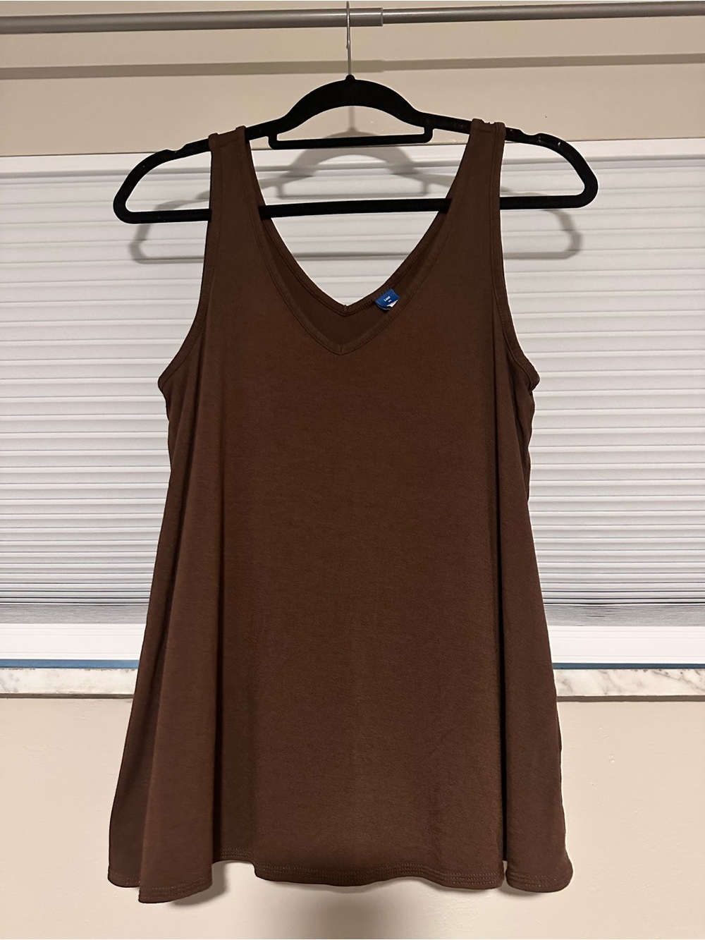 Old Navy Brown V-Neck Luxe Tank Top